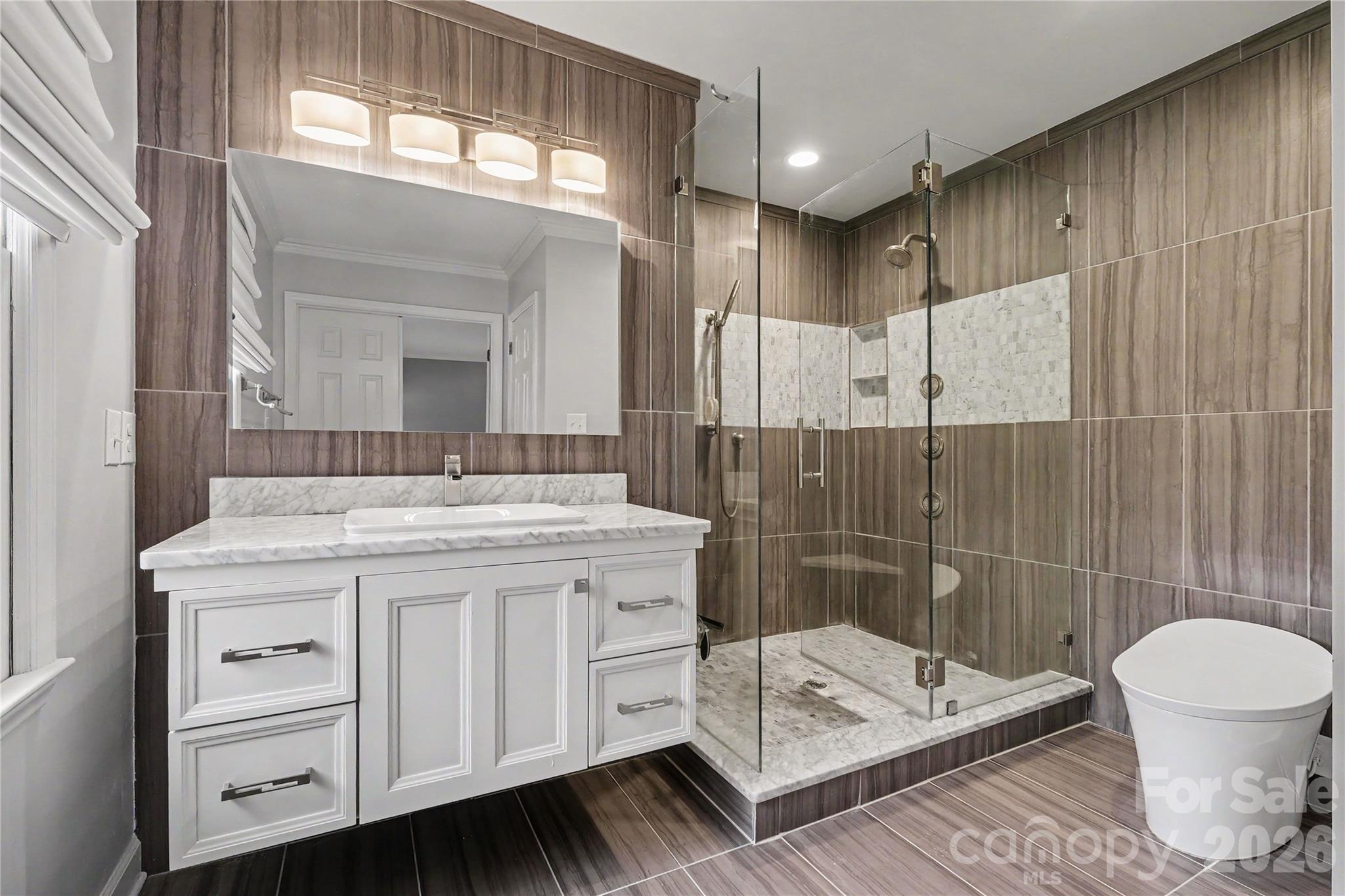 Primary Bath - 7615 Quail Hill Road, Charlotte