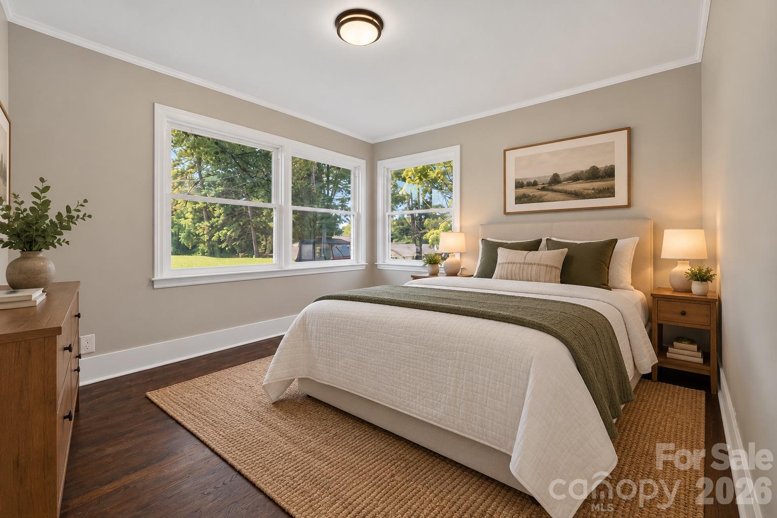 virtually staged bedroom in far left corner - 425 Roberts Street, Salisbury