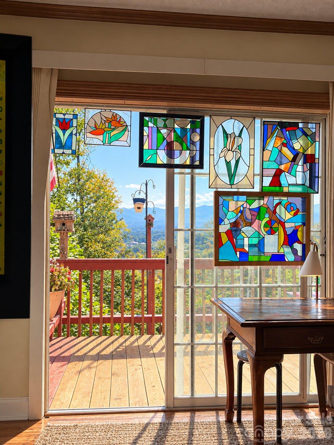 Looking out of rear sliding doors - 121 Hidden Meadow Drive, Candler