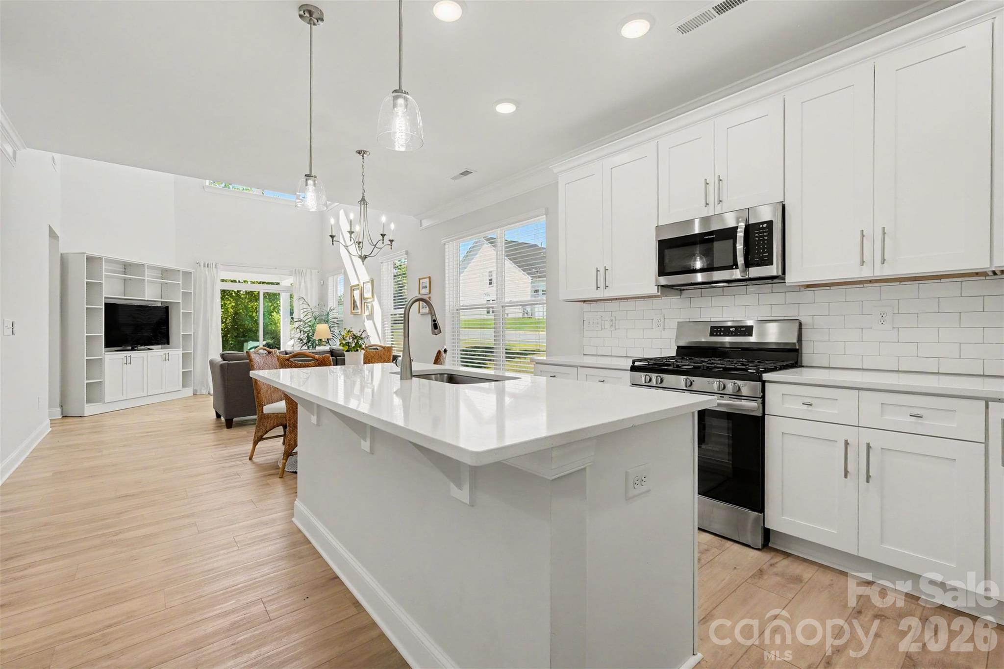 Large kitchen island with room for seating. - 4159 Black Court, Harrisburg