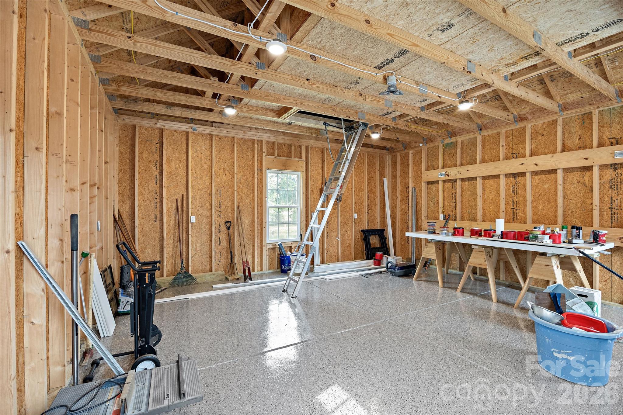 Workshop interior - 245 Glenwood Drive, Oakboro
