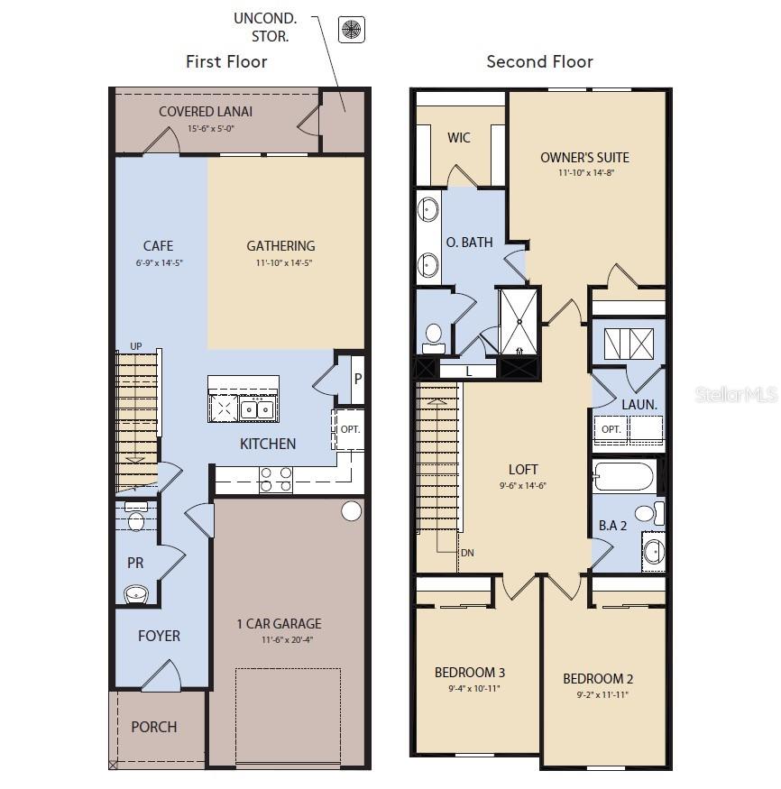 Floor Plan - Floor One - 3438 SOMERSET LAKES STREET, ORLANDO