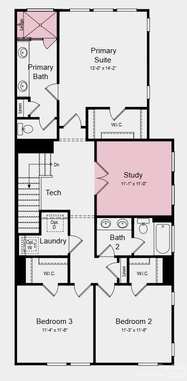 Additional Highlights include: Shower ledge at primary bath, tray ceiling package, and quartz countertops at kitchen. - 509 Silver Spur Alley, Indian Trail