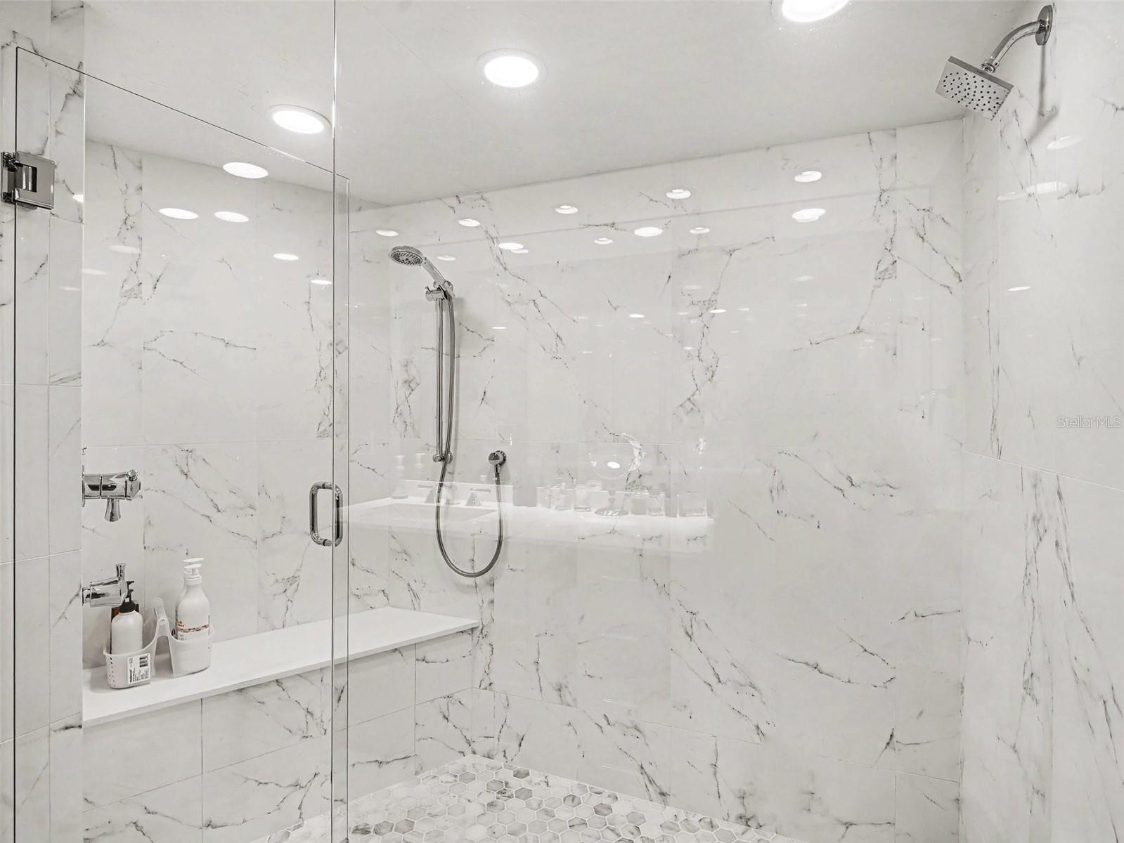 Luxury Shower in Primary Bath - 775 LONGBOAT CLUB RD #304, LONGBOAT KEY