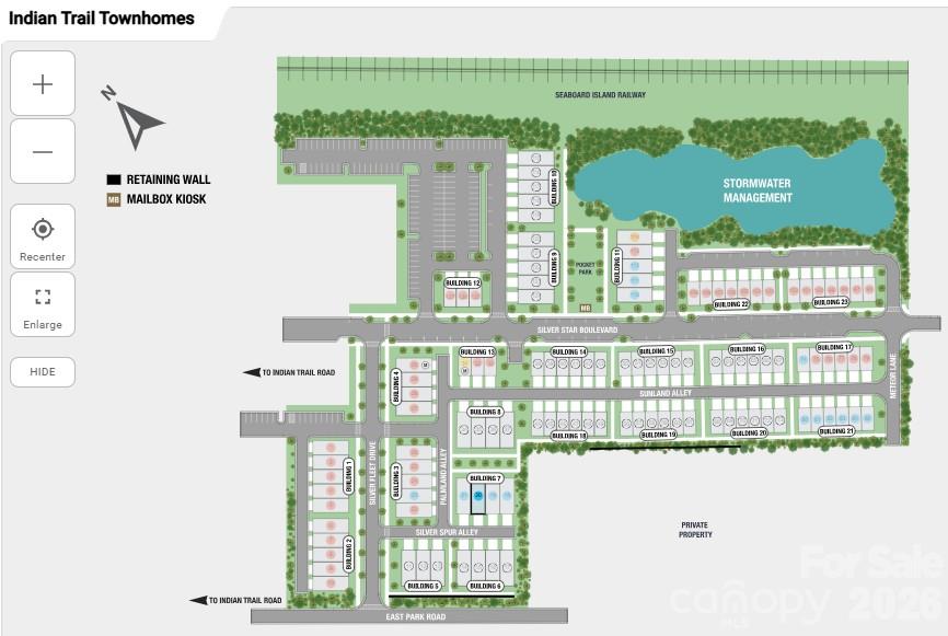 Indian Trail Townhomes Sitemap - 505 Silver Spur Alley, Indian Trail