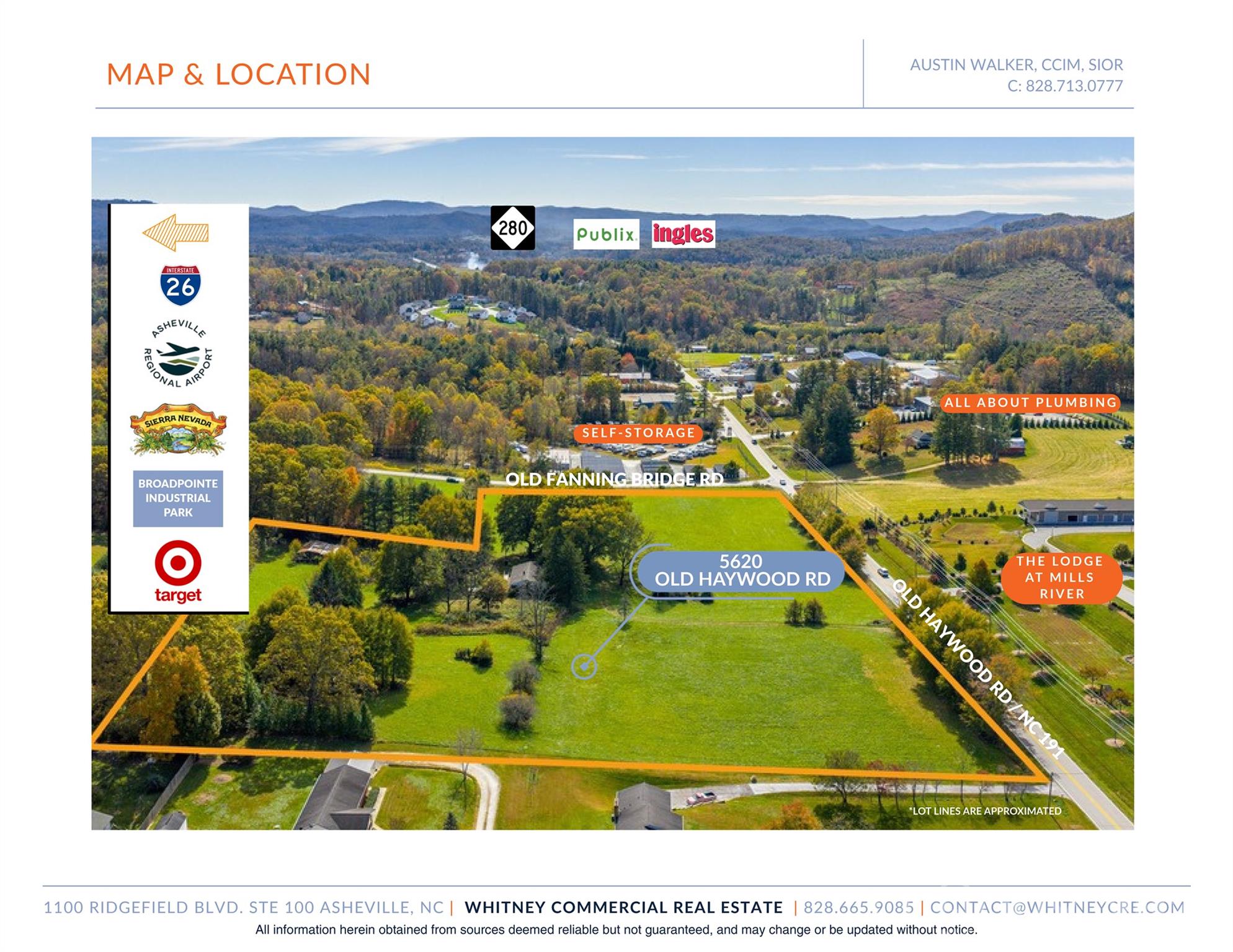 Aerial - 5620 Old Haywood Road, Mills River