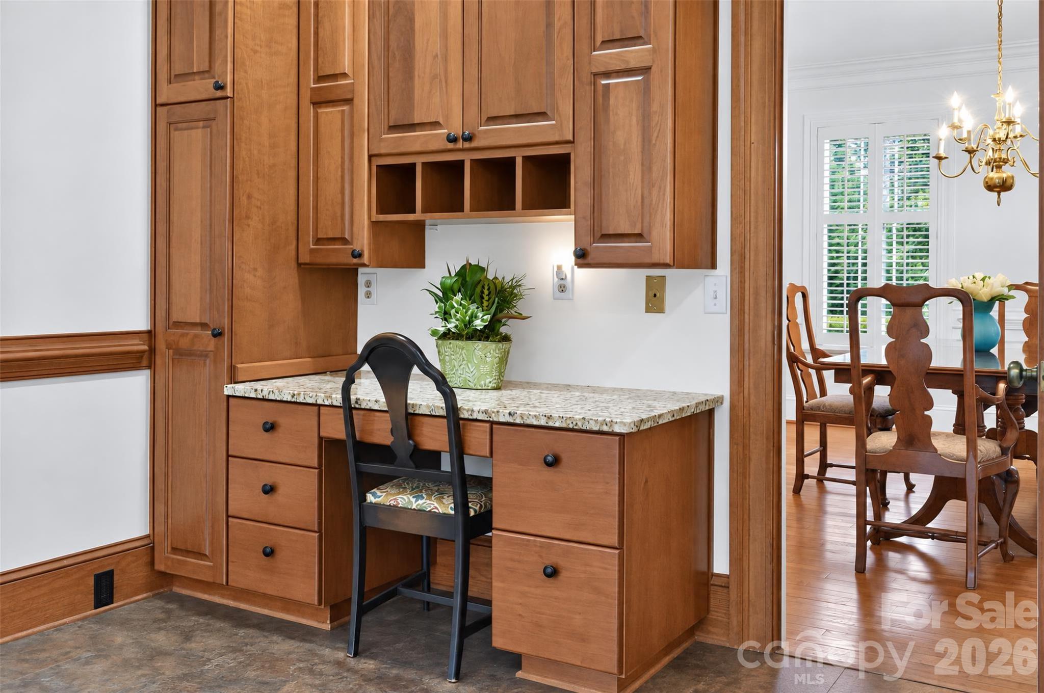 Writing Desk in Kitchen - 2715 Brevard Road, Hendersonville