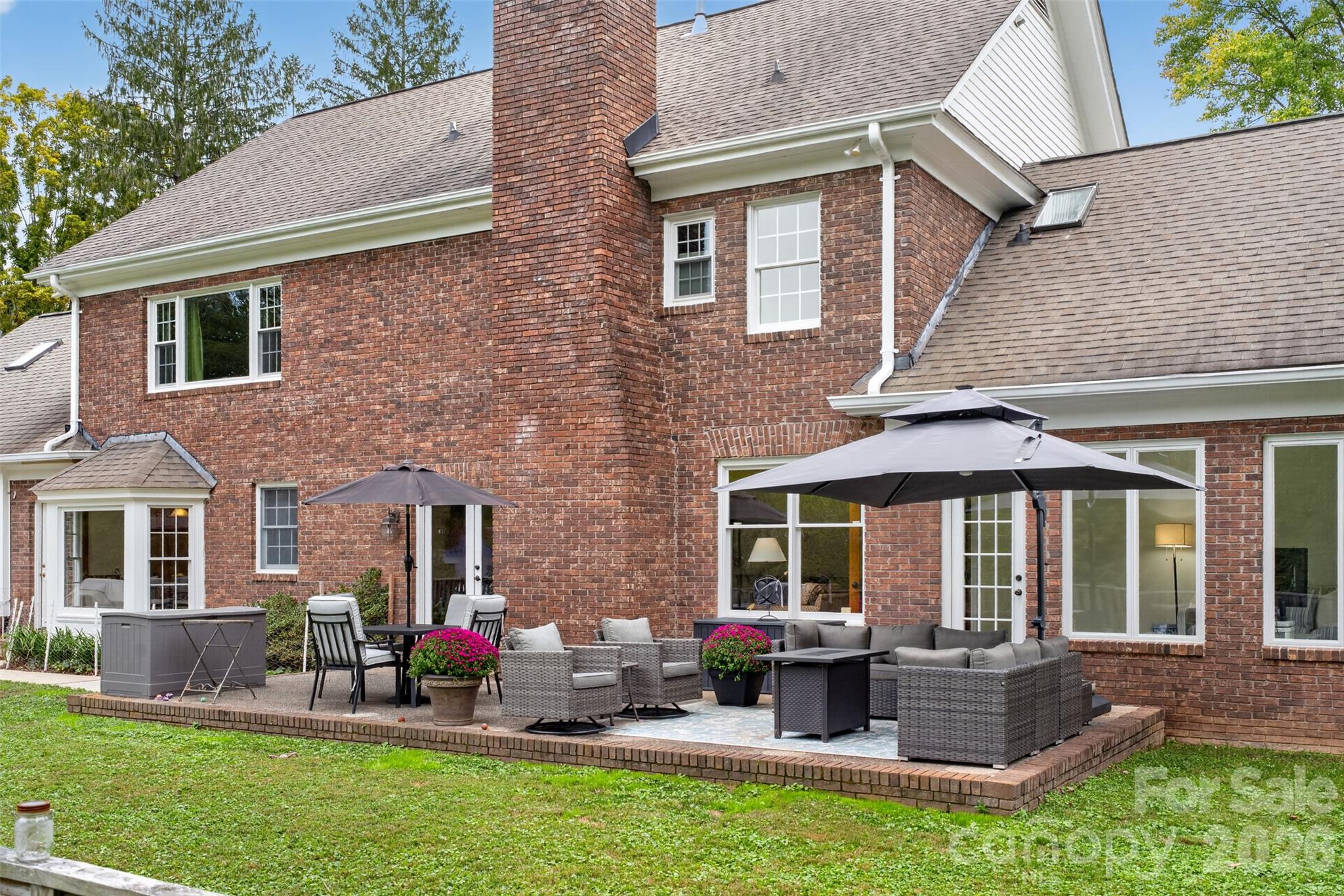 One Step Easy transition from house to patio. - 2715 Brevard Road, Hendersonville