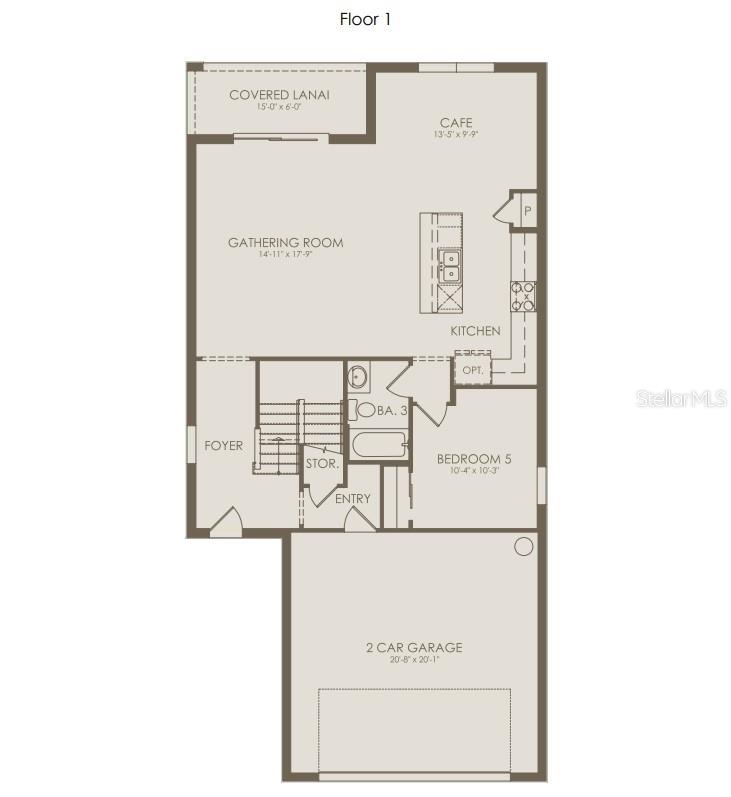 Floor Plan - Floor One - 4738 HARRINGTON FIELDS DRIVE, DAVENPORT
