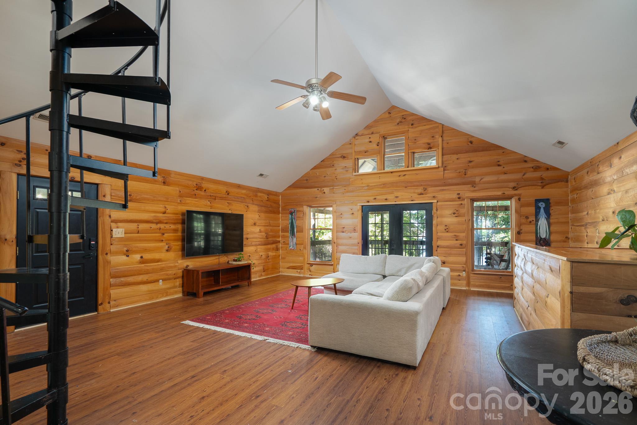 Stairs to loft overlooking family room - 192 Tillery Park Drive, Mount Gilead