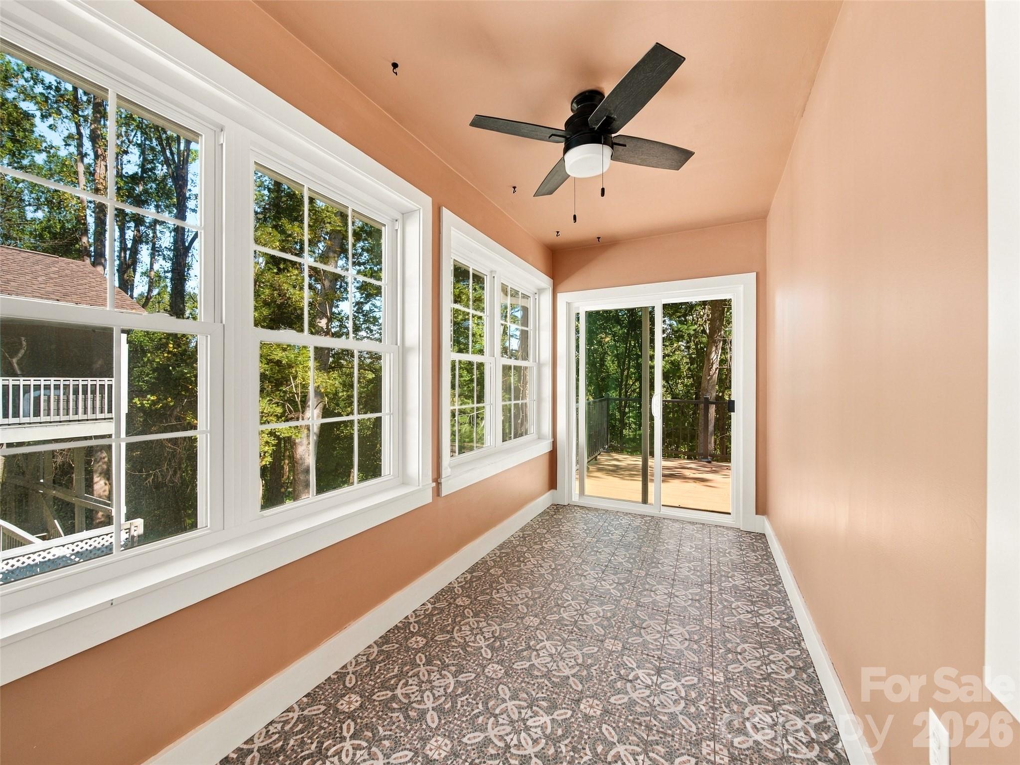 Custom Tiled Flex Space...Sunroom, Perhaps Restful Yoga Retreat or Plant Sanctuary. - 317 Ewarts Hill Road, Hendersonville