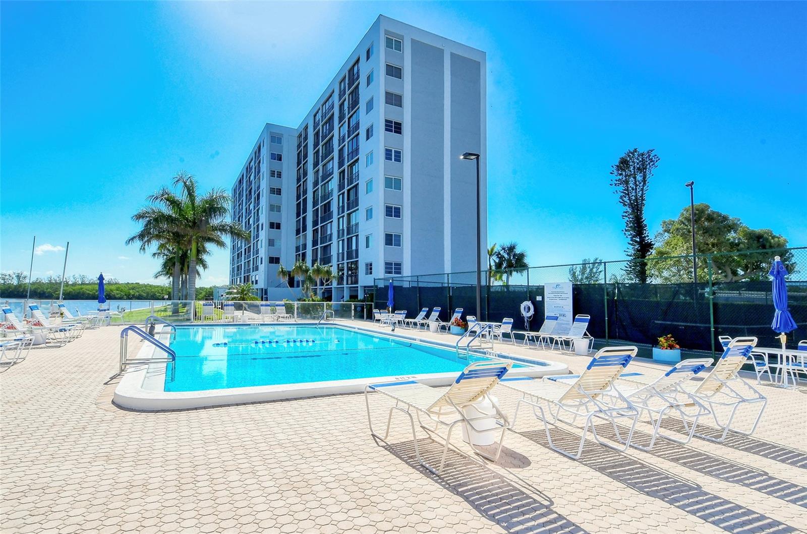 Waterfront Pool - 9393 MIDNIGHT PASS RD #606, SARASOTA