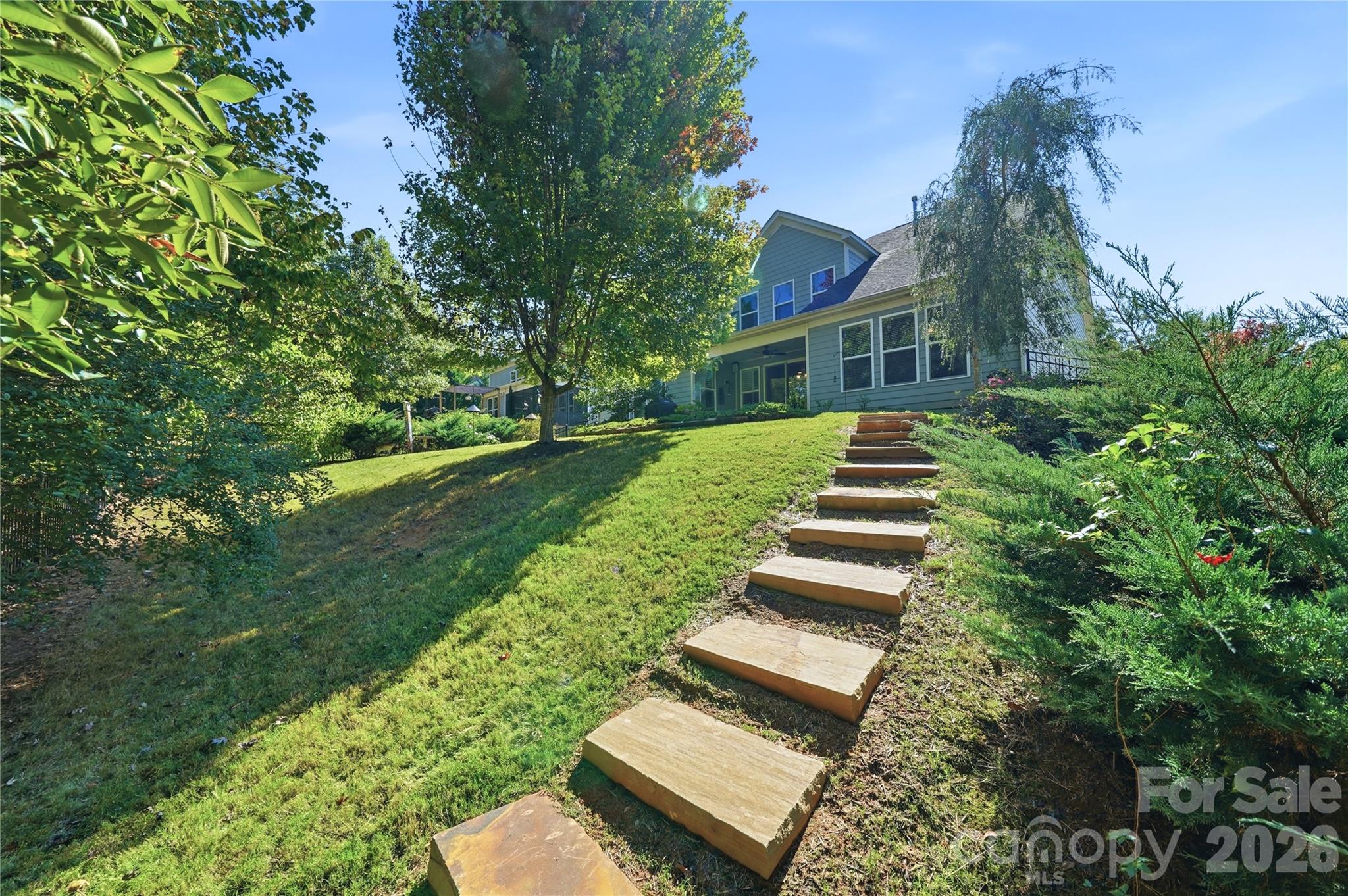 Stairs to bring you down to the bottom of the yard - 8719 Shadetree Street, Huntersville
