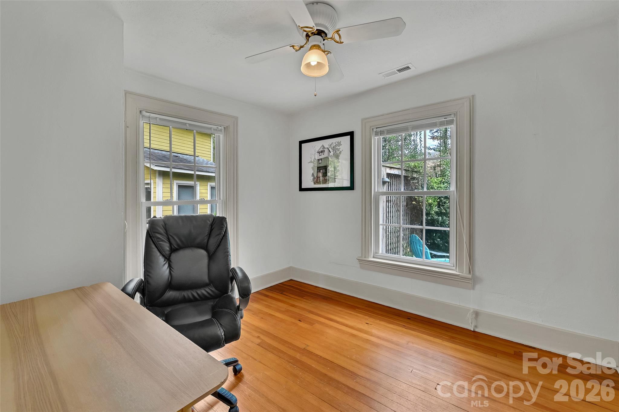 Secondary bedroom set up as office - 209 Old Haw Creek Road, Asheville