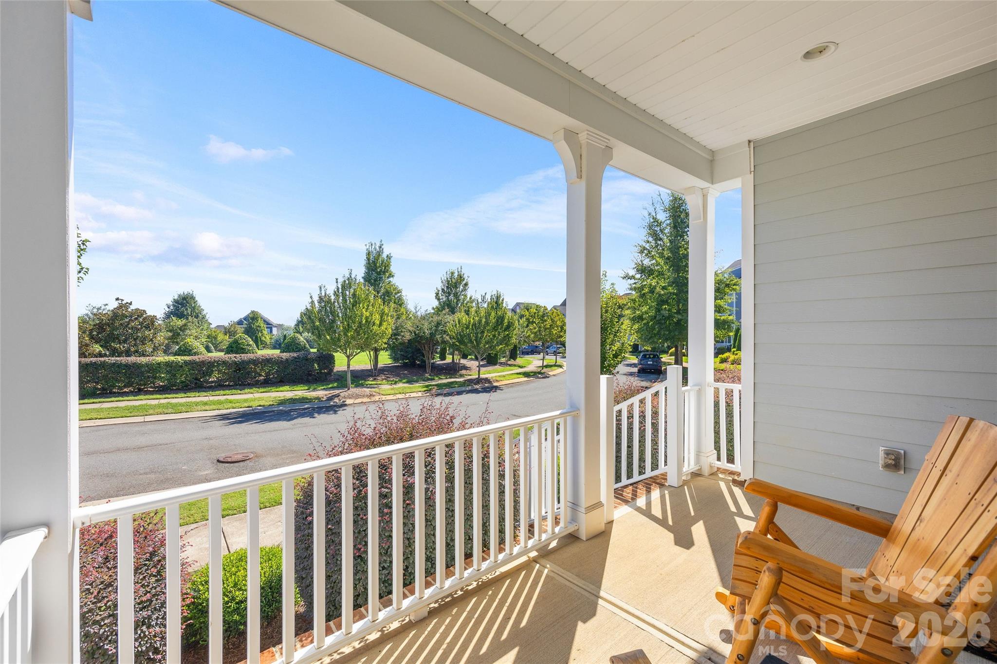 Relaxing Porch View Overlooking Neighborhood Common Area - 1557 Cedar Park Drive, Pineville