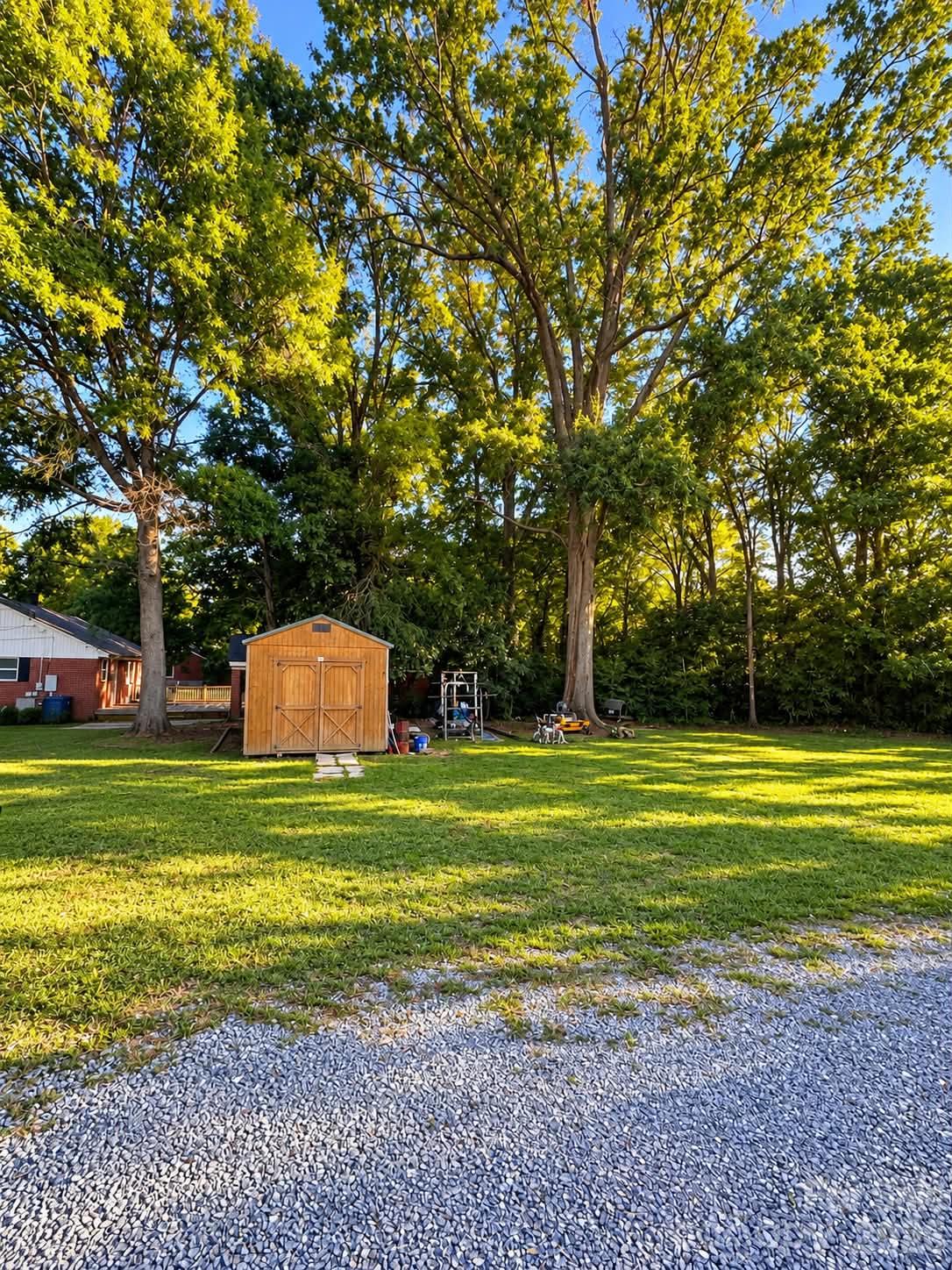 Half of the back yard - 114 S White Street, Marshville