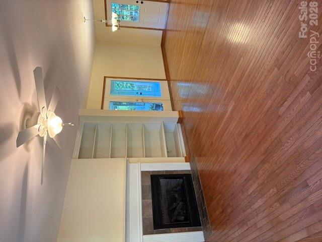 Spacious living room and dinette area with the furniture removed. - 22 Great Aspen Way, Black Mountain