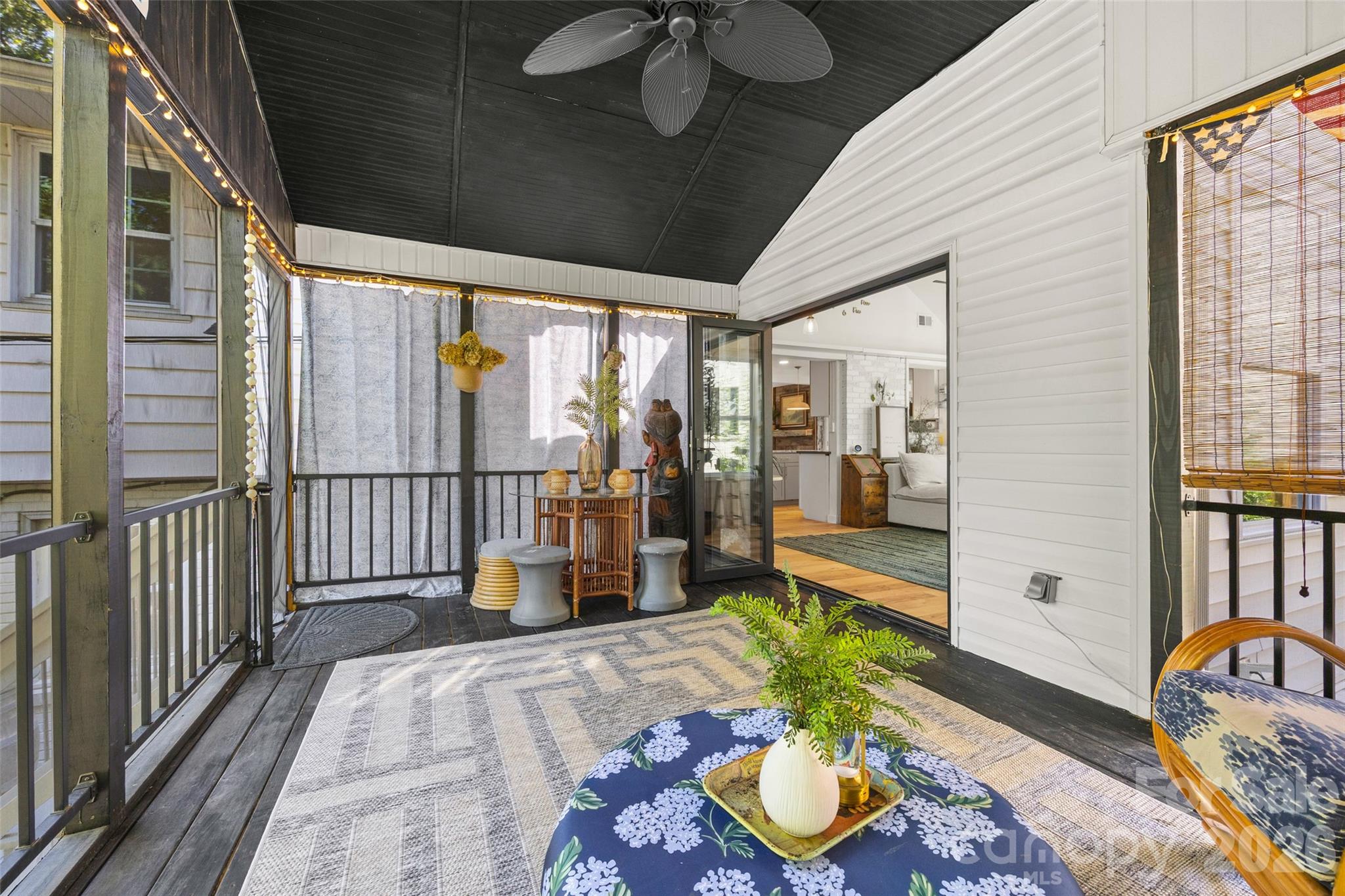 Screened porch with full wall slider - 5145 Murrayhill Drive, Charlotte