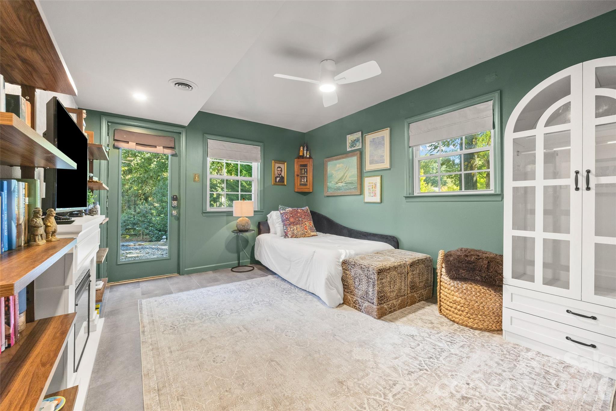 Lower level bedroom with exterior door - 5145 Murrayhill Drive, Charlotte