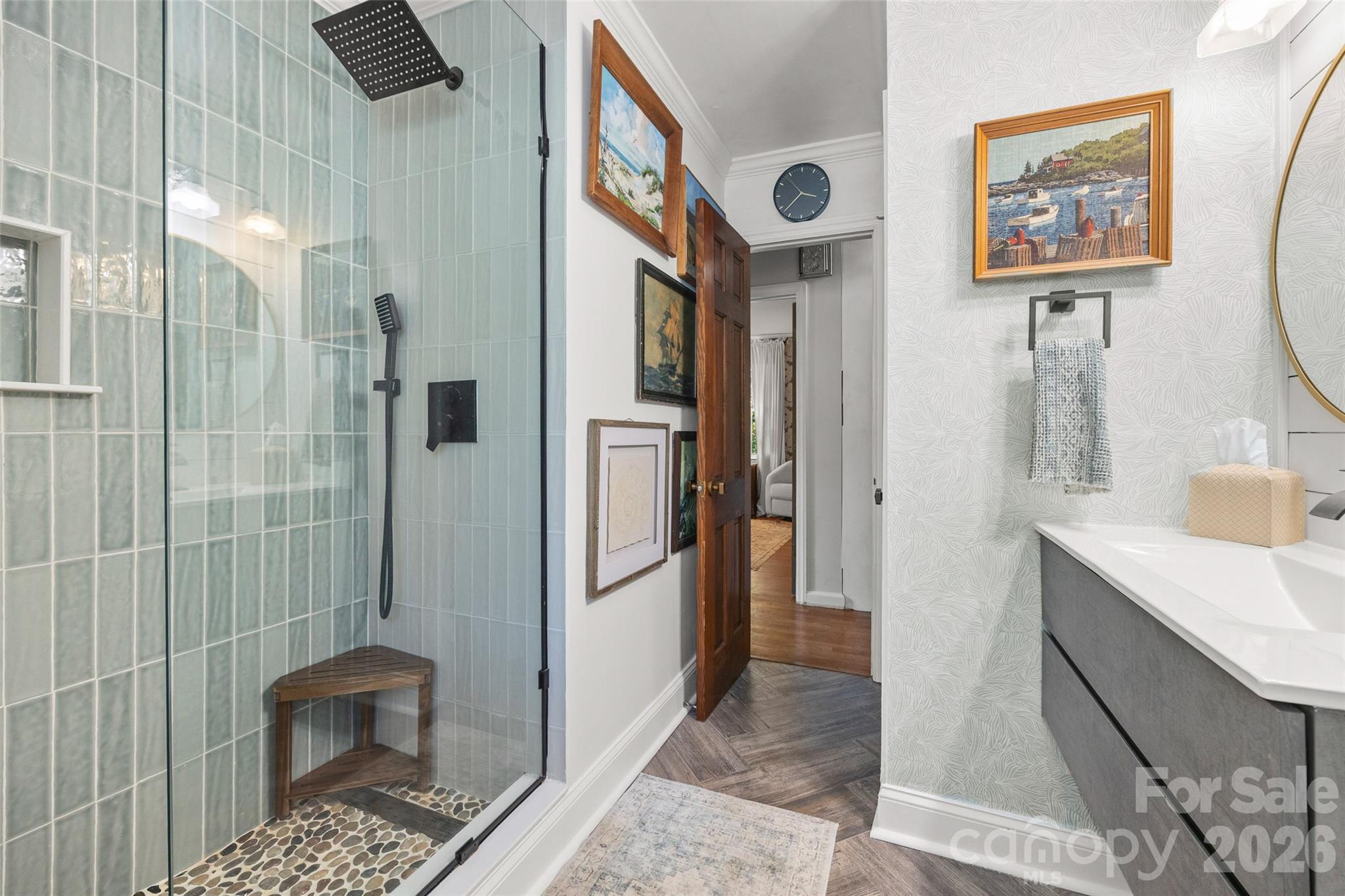 Renovated primary bath - 5145 Murrayhill Drive, Charlotte