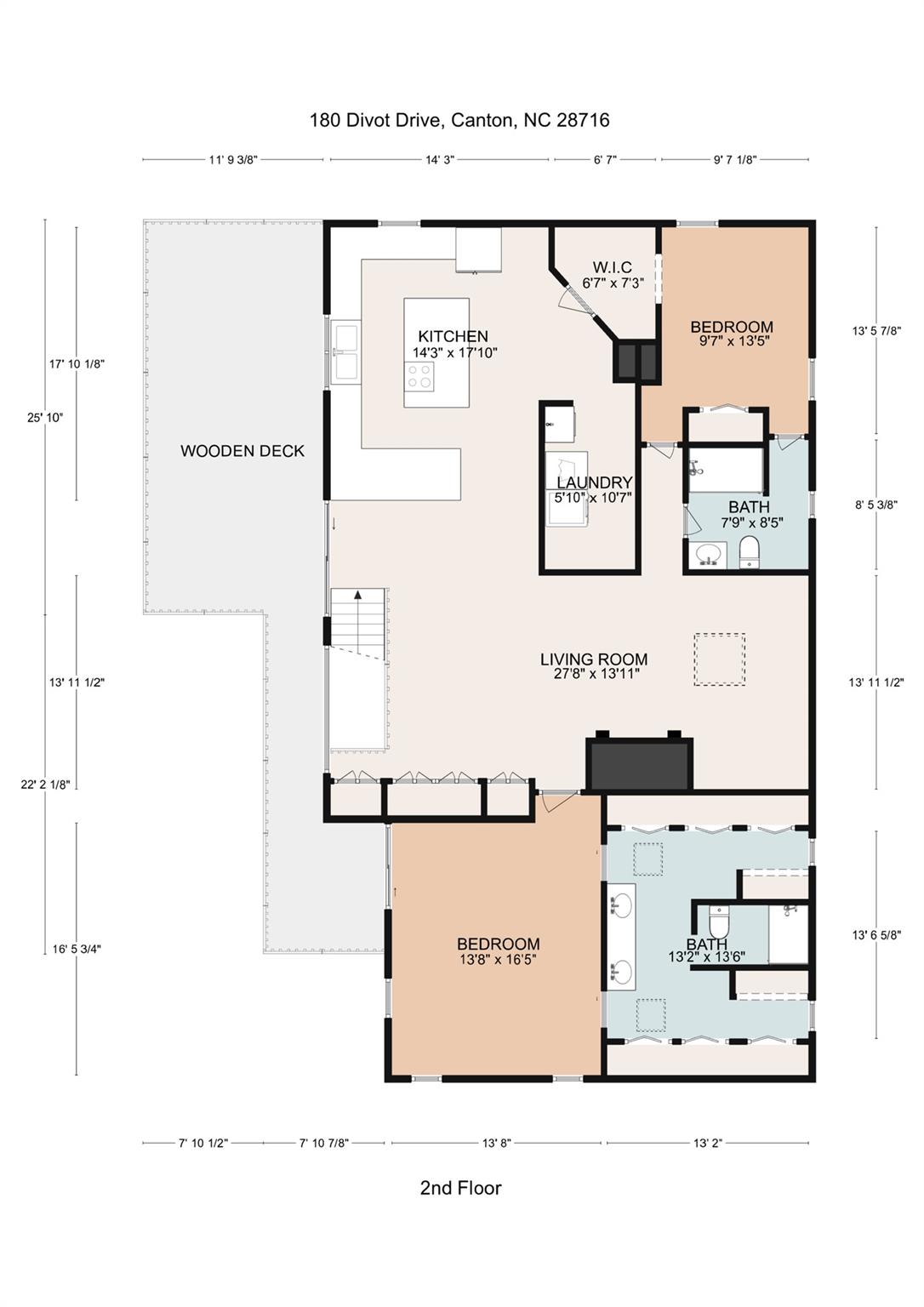 Upper Level Floorplan - 180 Divot Drive, Canton