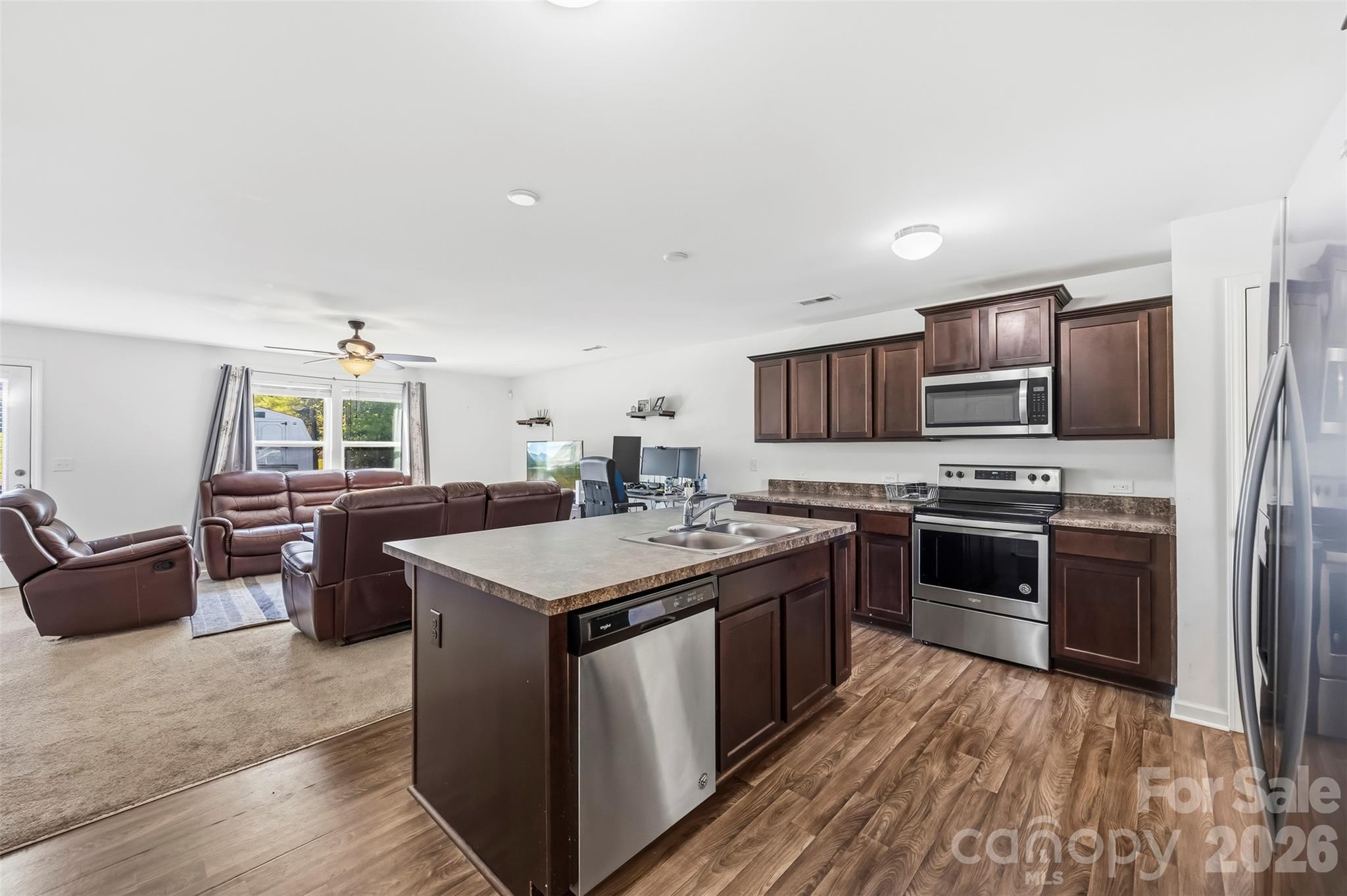 Open Kitchen and Living Rooms - 2304 Amesbury Court, Albemarle