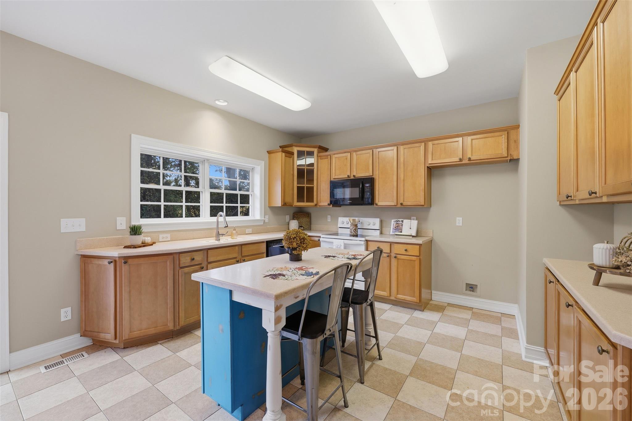 Kitchen with Island - 151 Robertson Drive, Taylorsville
