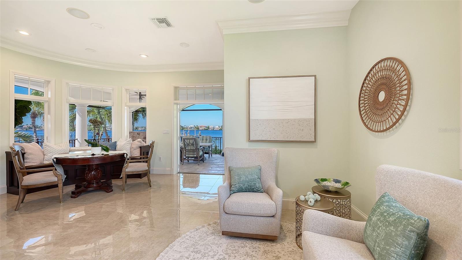 easy access from family room to balcony for outside dining and views - 2115 LYCHEE LN, NOKOMIS