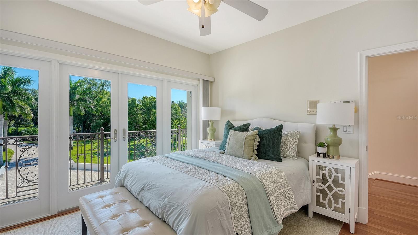 guest room on second floor facing the fron the of house with balcony - 2115 LYCHEE LN, NOKOMIS