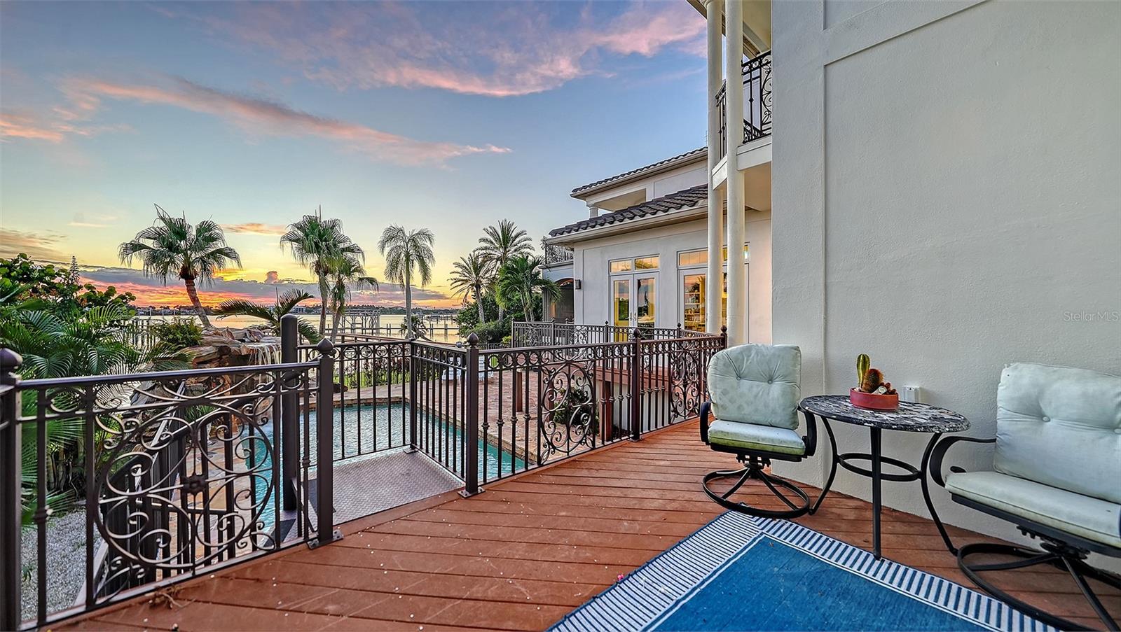 balcony off the first floor owners suite and what a stunning view - 2115 LYCHEE LN, NOKOMIS