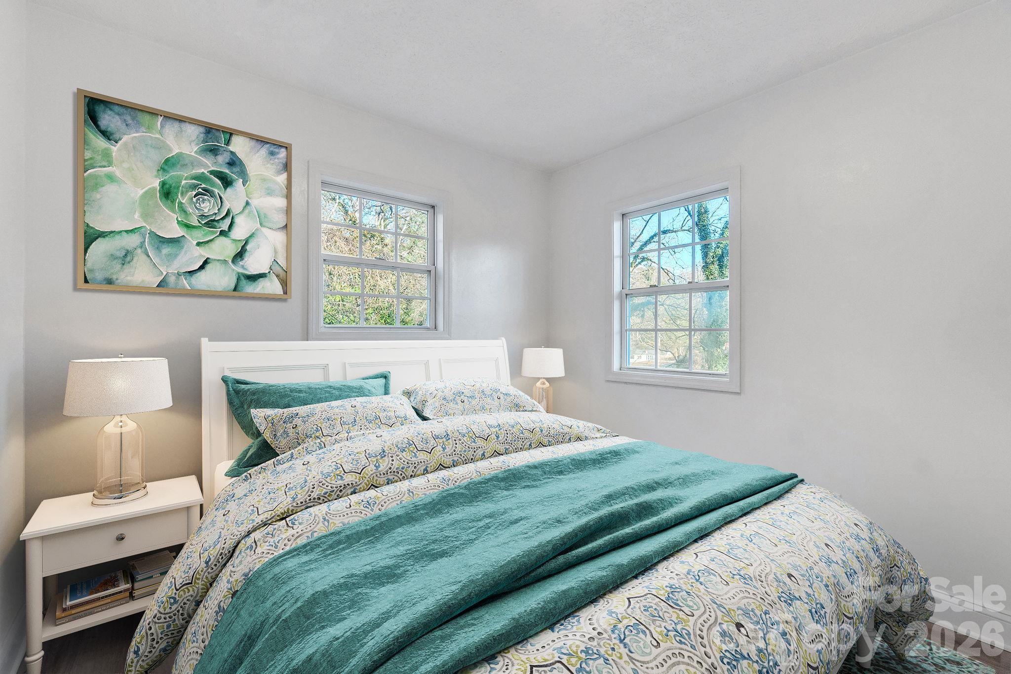 Virtually staged bedroom #1 - 49 Livingston Street, Tryon