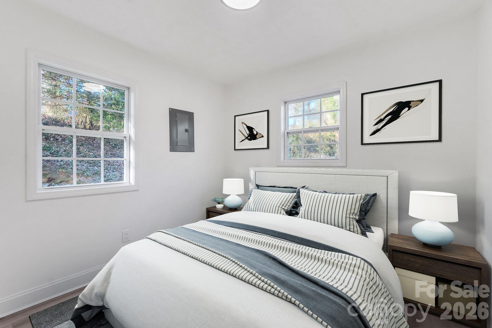 Virtually staged bedroom #2 - 49 Livingston Street, Tryon
