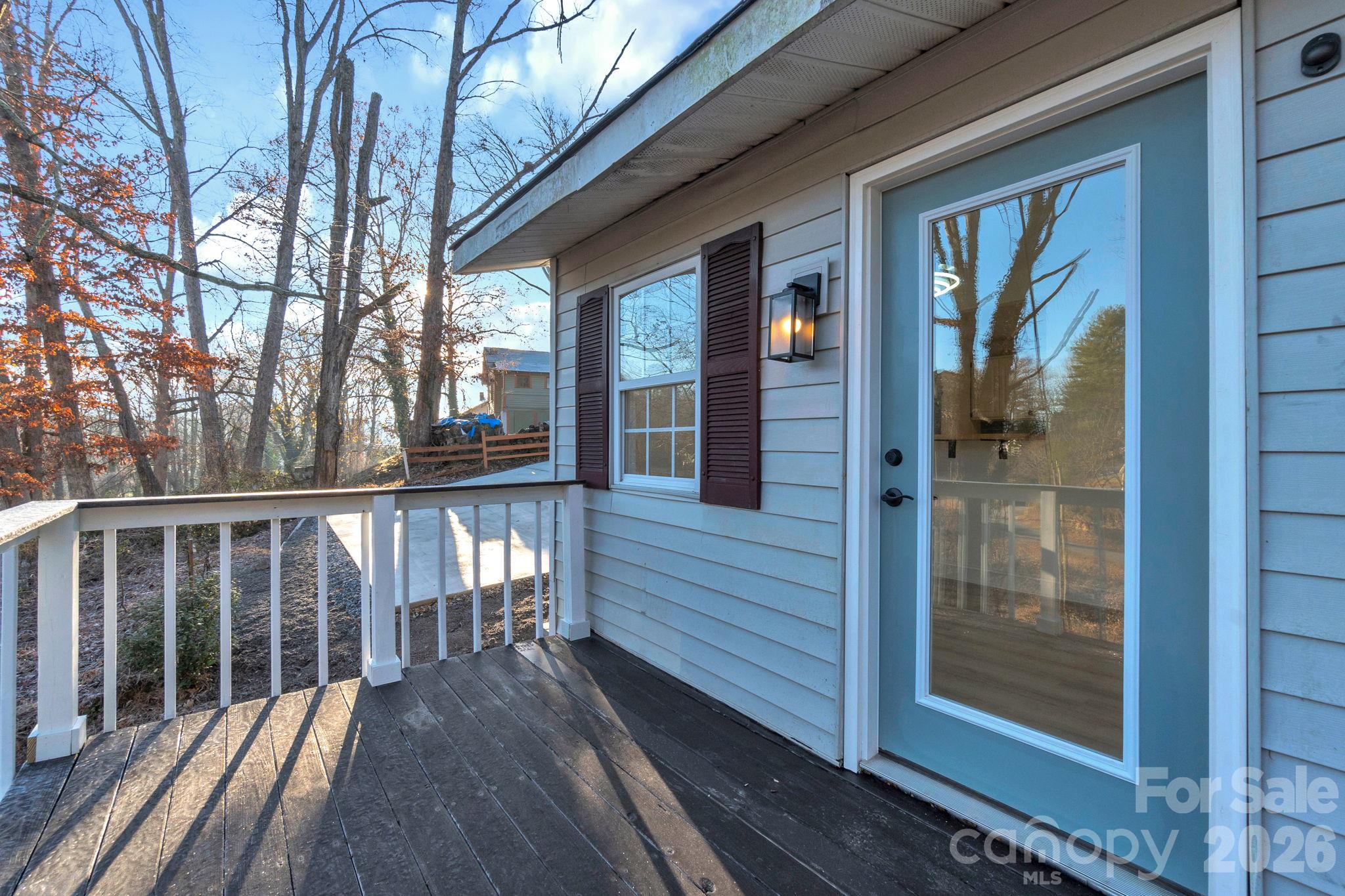 Deck off the main living space. - 49 Livingston Street, Tryon
