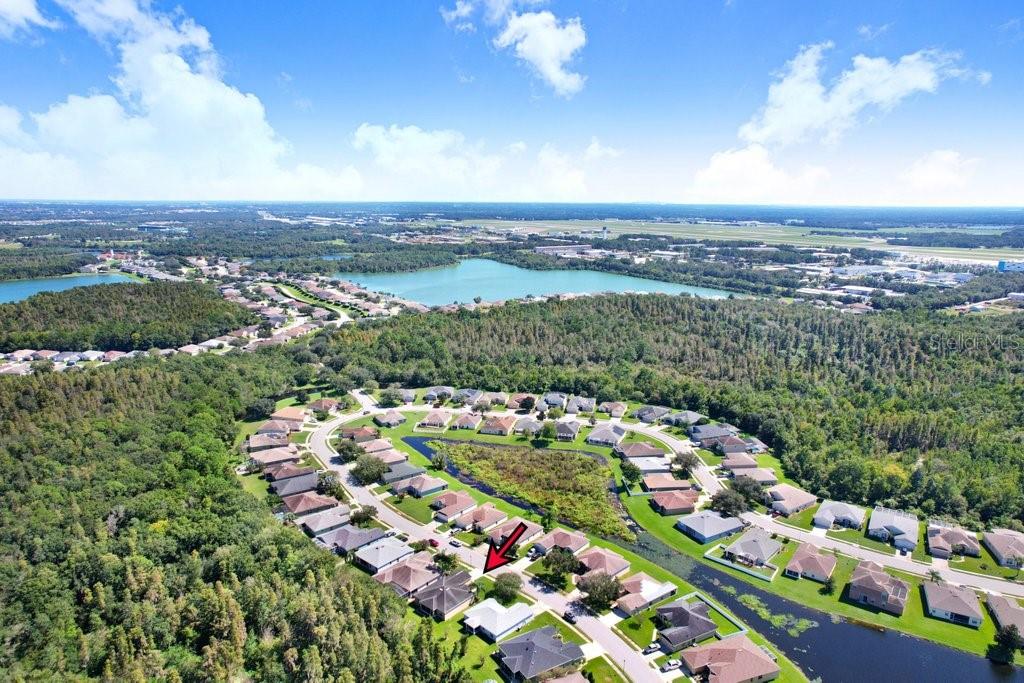 Ariel View of Community - 3876 WHISTLEWOOD CIR, LAKELAND
