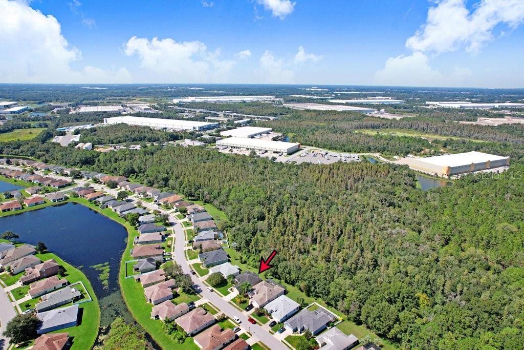 Ariel view of HOME - 3876 WHISTLEWOOD CIR, LAKELAND