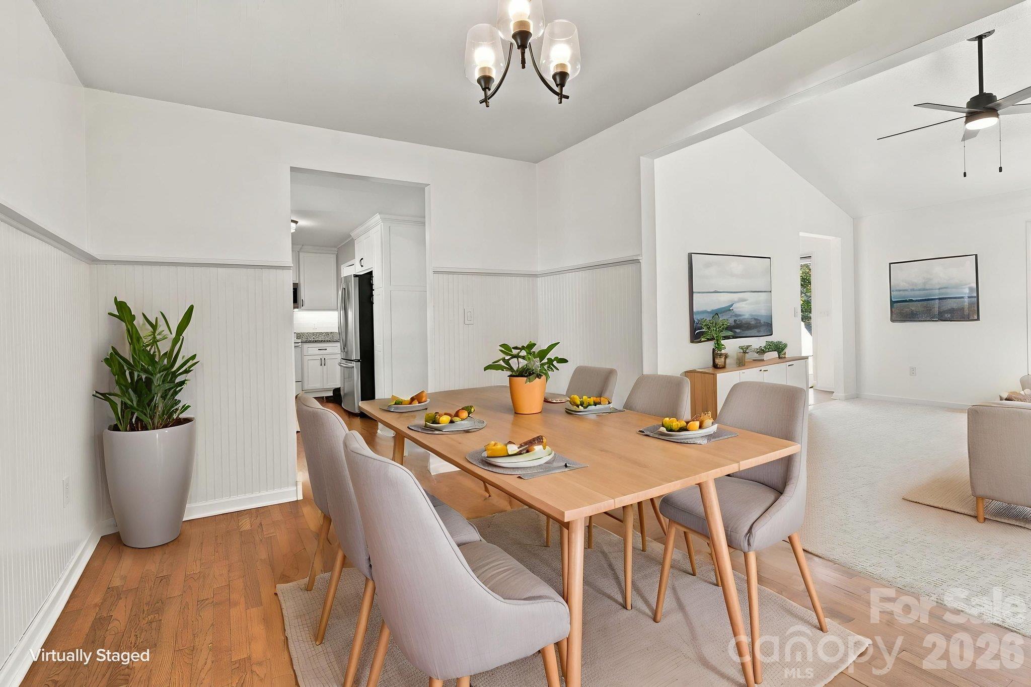 dining room virtually staged - 1270 Berra Place, Hickory