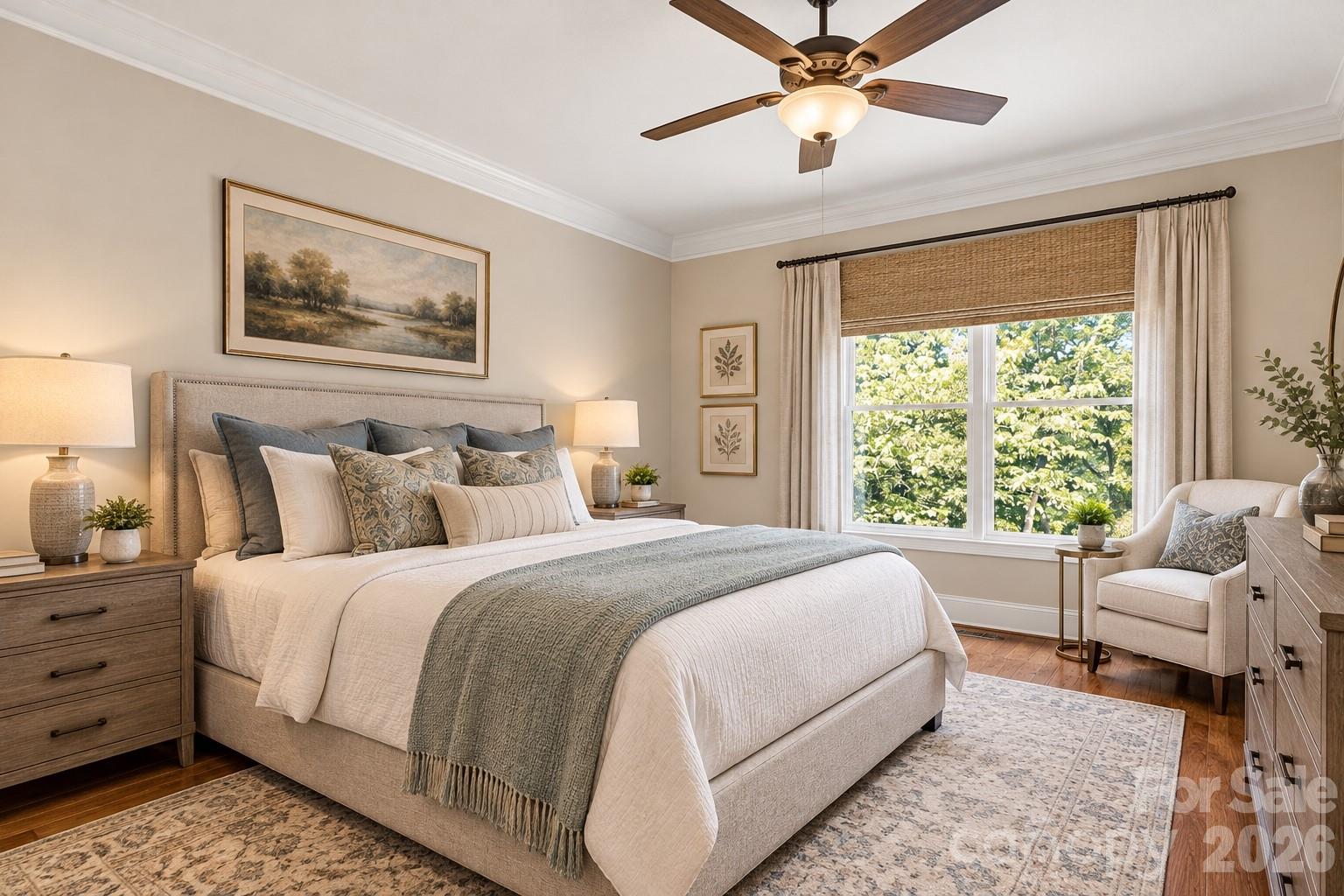 AI Generated Photo of Primary Bedroom - 5138 Watermead Lane, Belmont