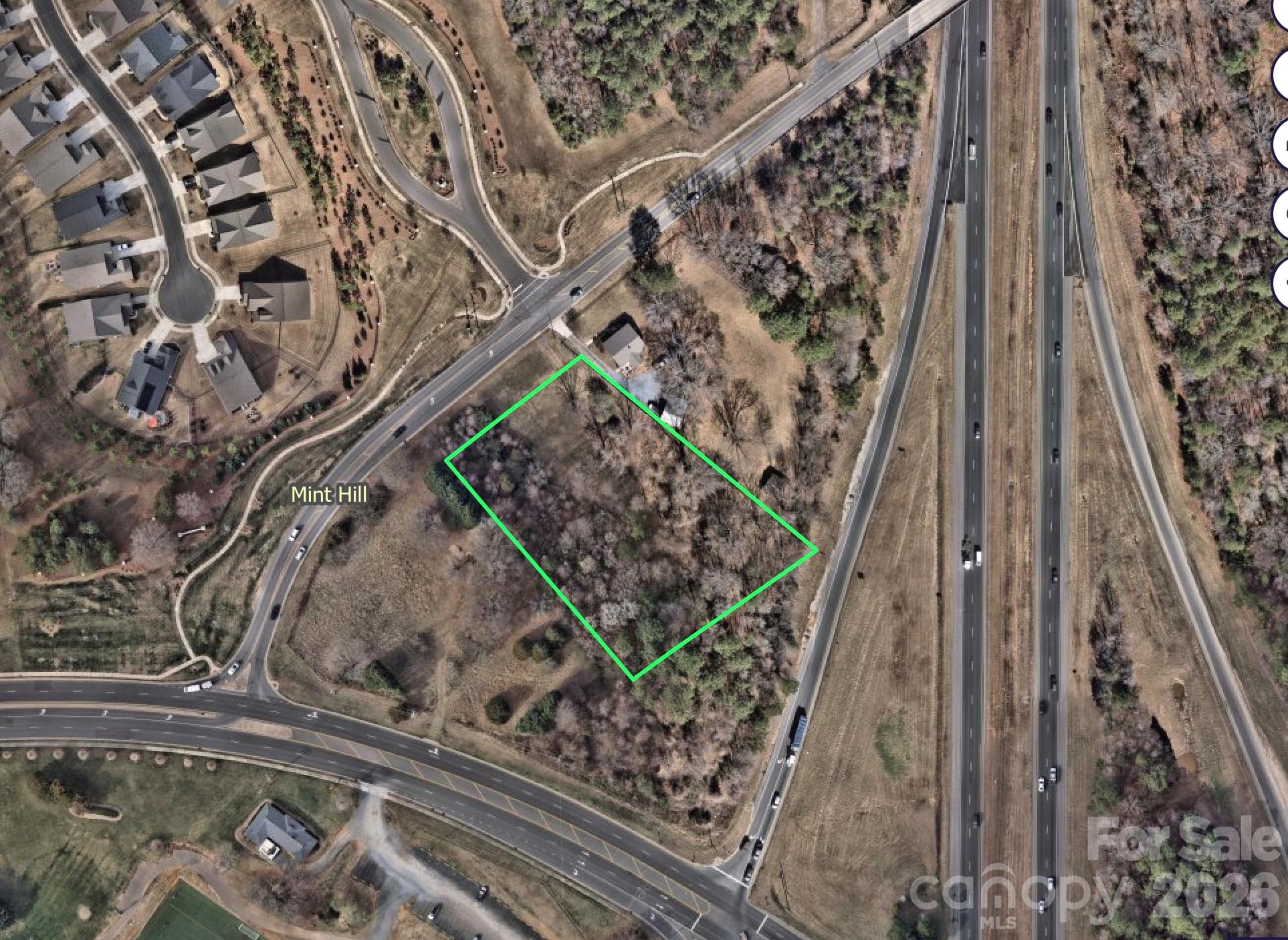 Mecklenburg County GIS aerial of the lot - 8000 Bartlett Road, Mint Hill