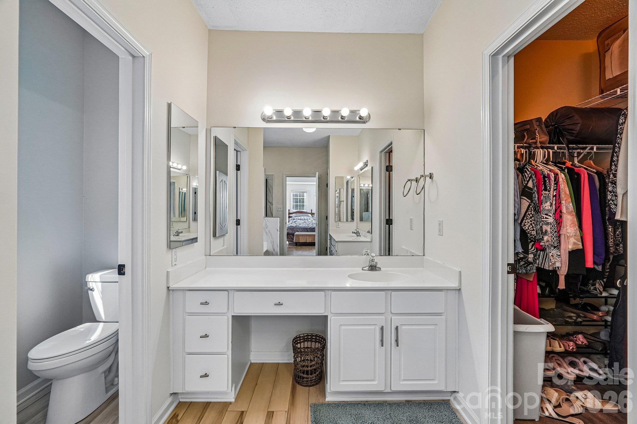 Updated primary bathroom with walk-in closet - 11207 Livingston Mill Road, Charlotte