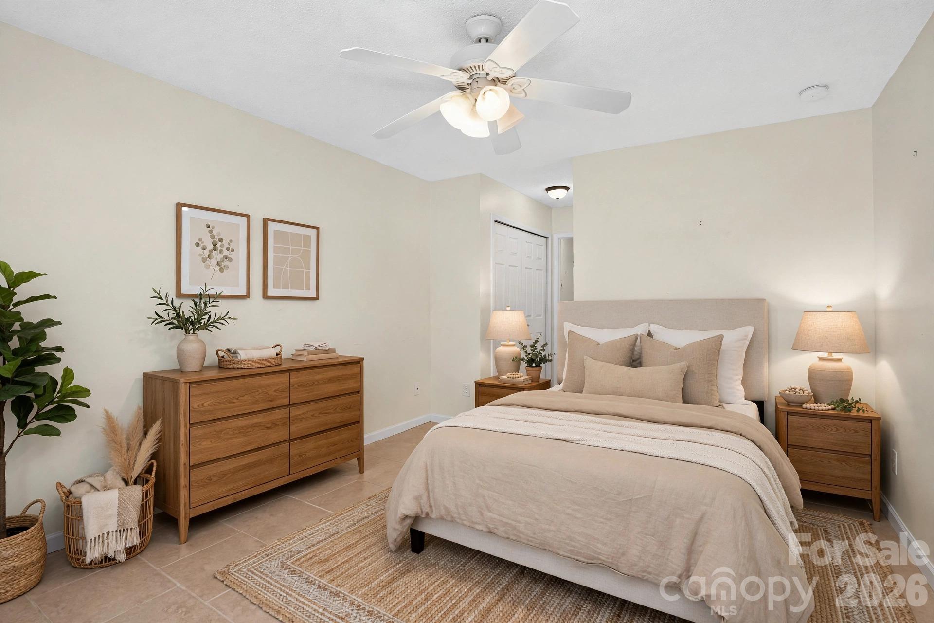 Primary Bedroom — Virtually Staged - 16931 Greenlawn Hills Court, Charlotte