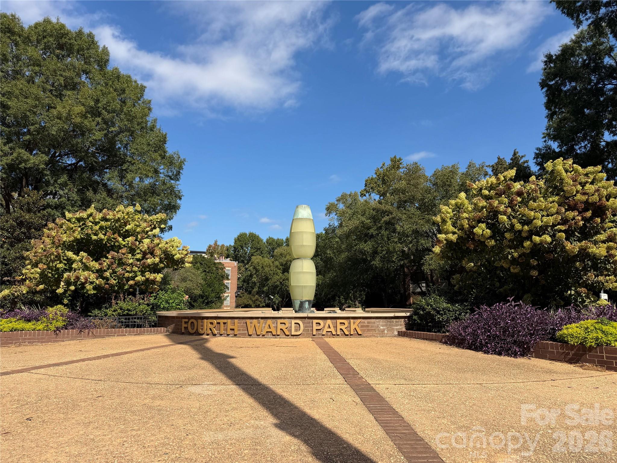Main entrance to Fourth Ward Park - 423 W 8th Street, Charlotte