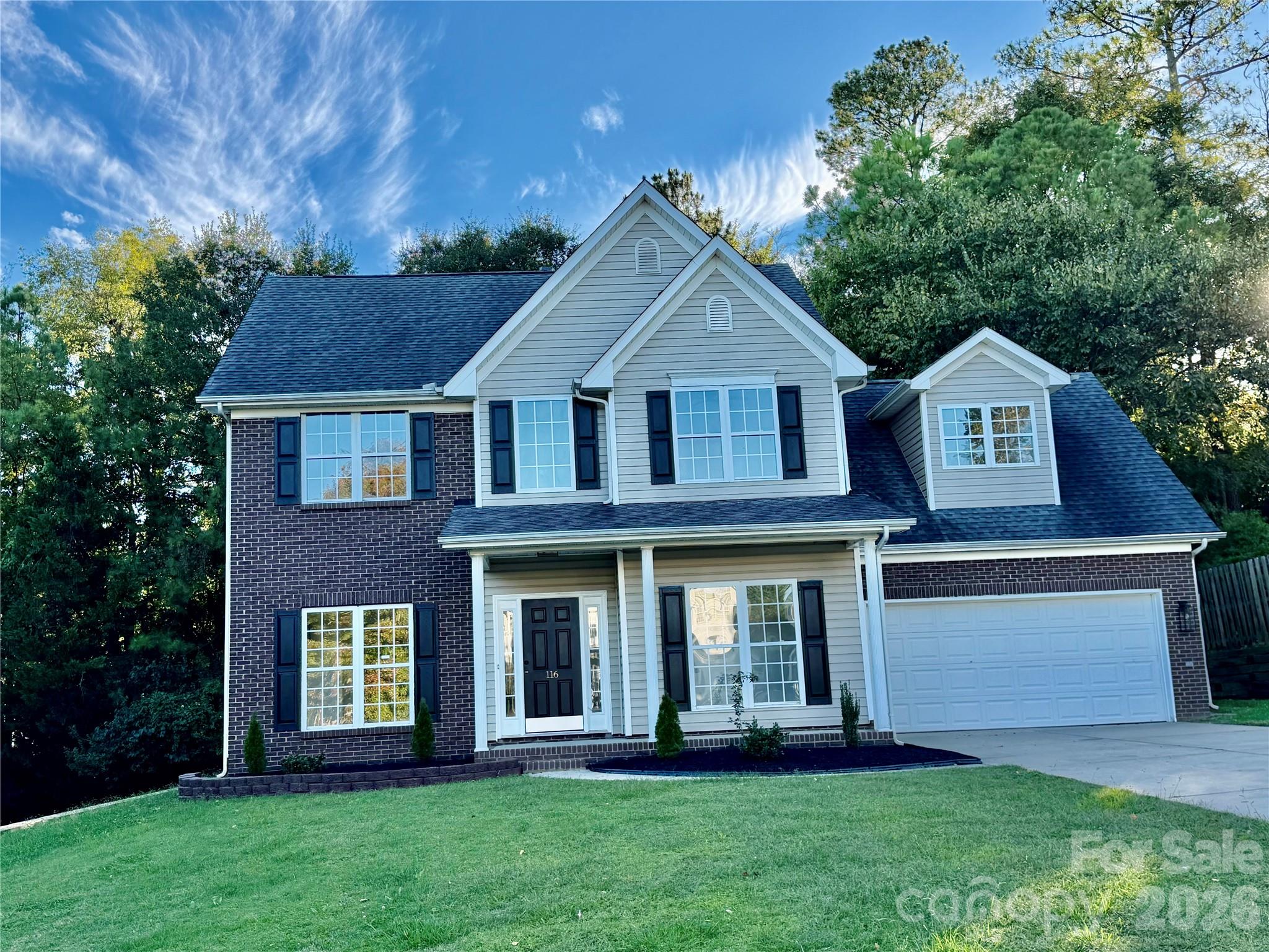 Brick Painted to give it that WOW factor and added black shutters. Cul-de-sac lot - 116 Huckleberry Lane, Mount Holly