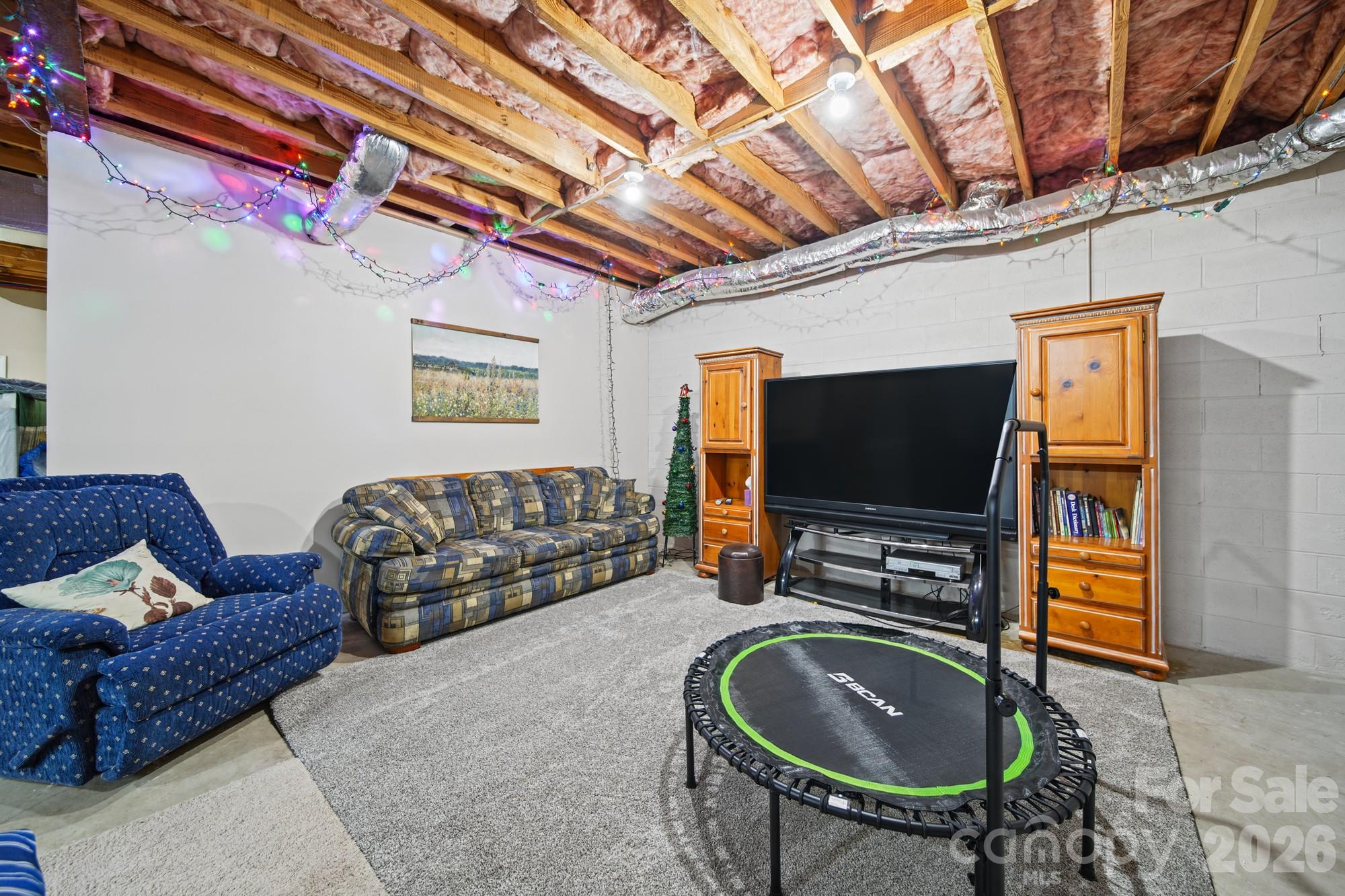 Den in Basement - 306 Starmount Drive, Statesville