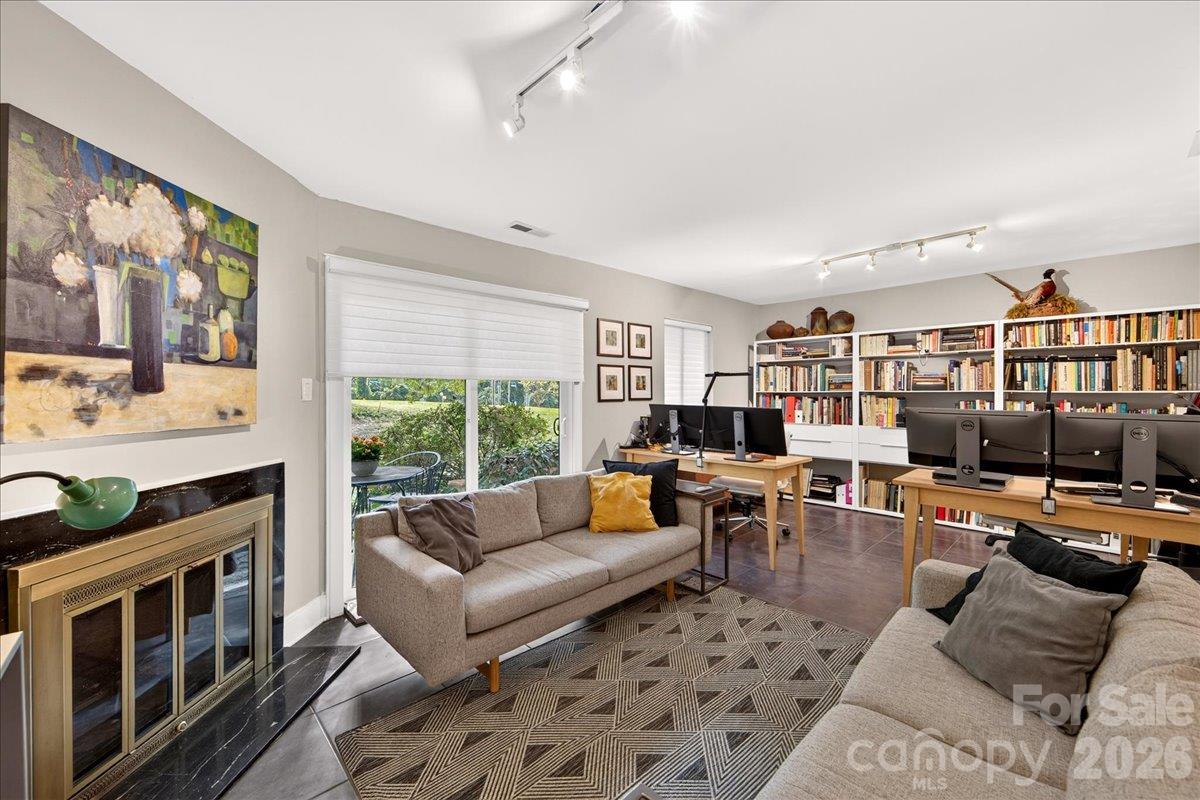 Lower Level Currently Set Up as Office/Media Room - 3762 Winding Creek Lane, Charlotte