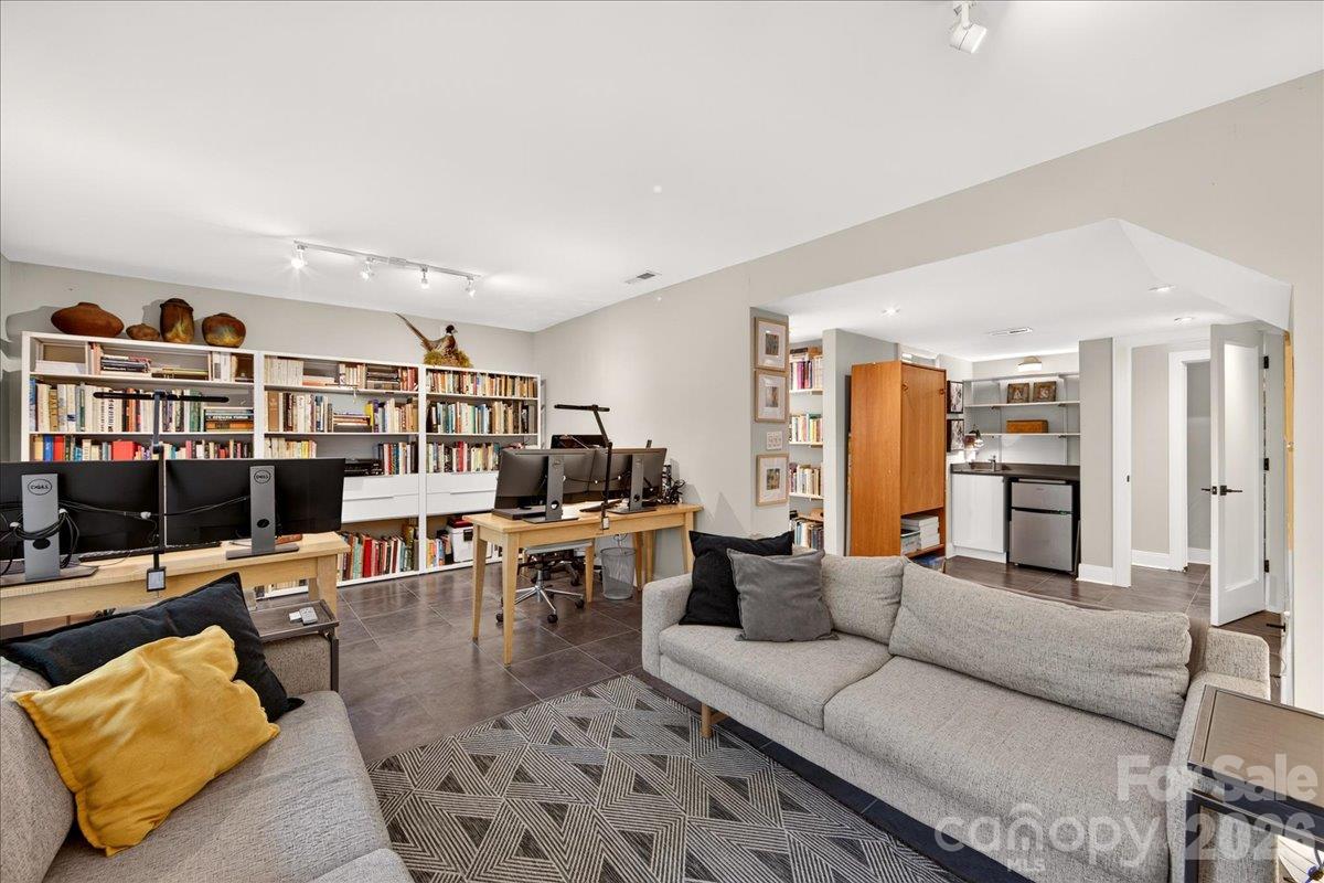 Lower Level Office/Media Room - 3762 Winding Creek Lane, Charlotte
