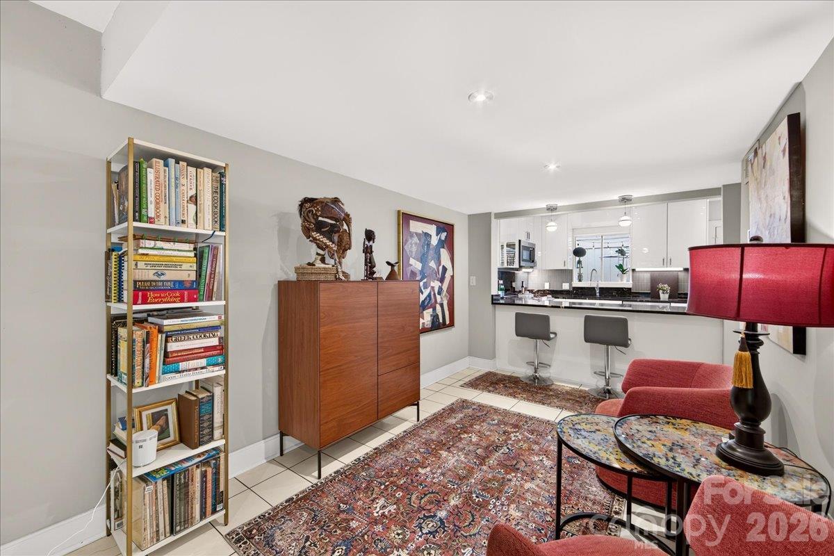 Den Connects Kitchen to Dining and Living Room - 3762 Winding Creek Lane, Charlotte