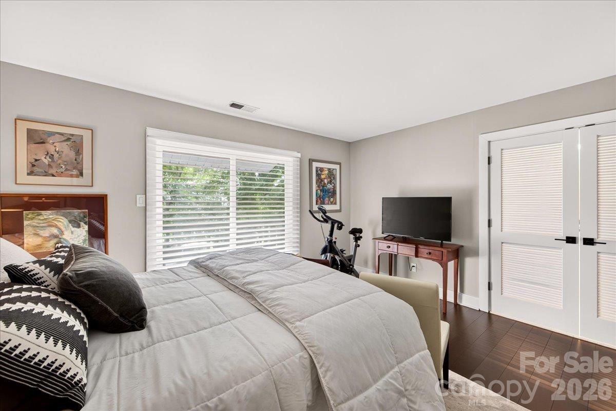 Primary Bedroom with Balcony and En Suite Bathroom - 3762 Winding Creek Lane, Charlotte