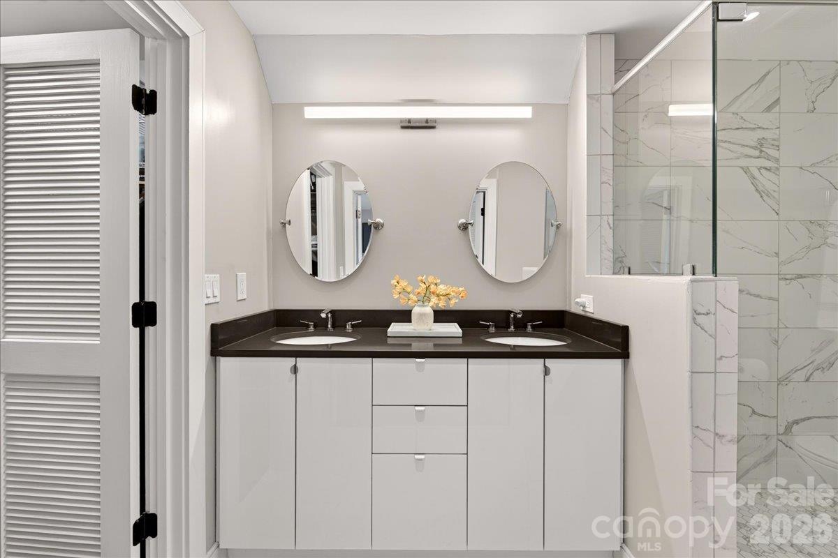 Primary Bathroom with Double Sink Vanity - 3762 Winding Creek Lane, Charlotte