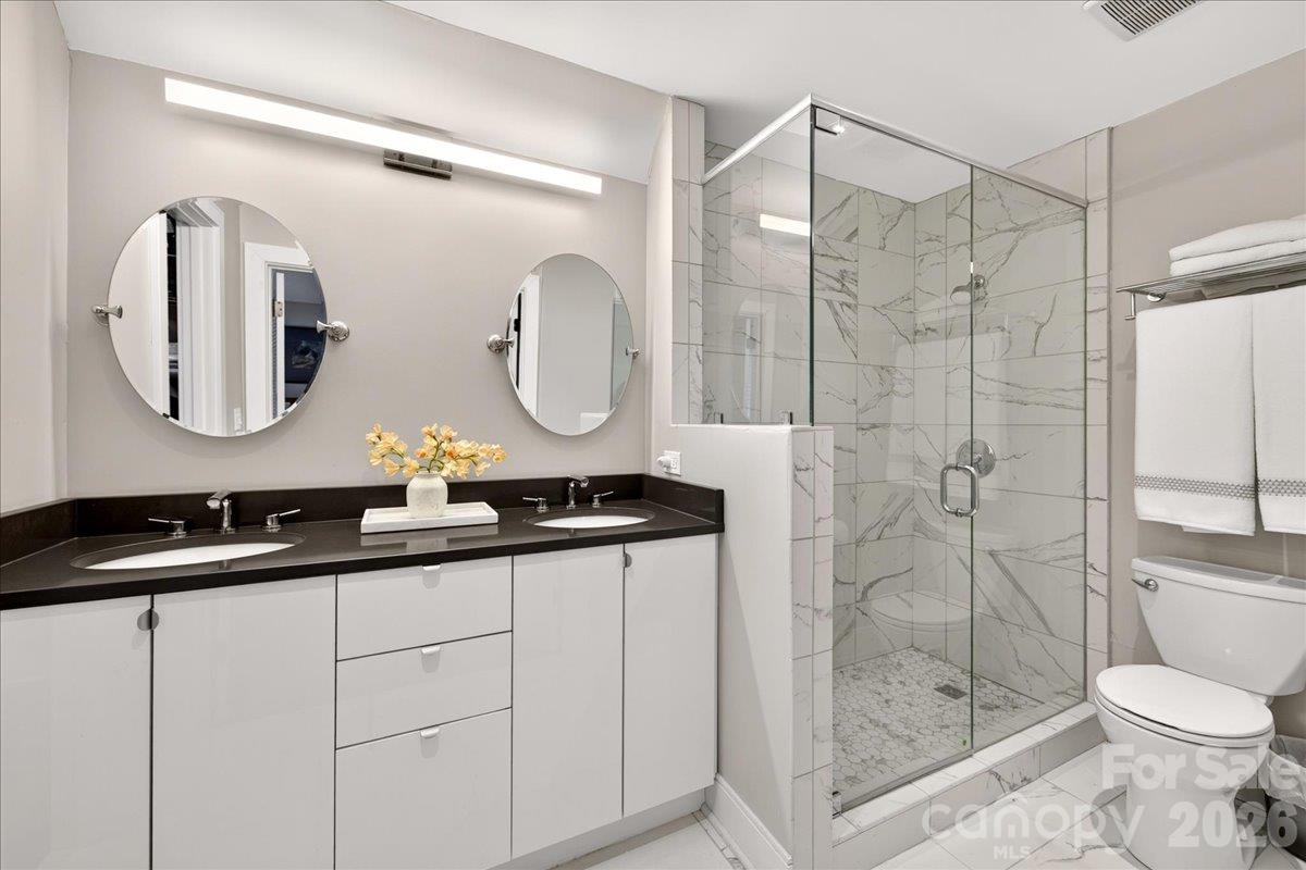 Primary Bathroom with Double Sink Vanity - 3762 Winding Creek Lane, Charlotte