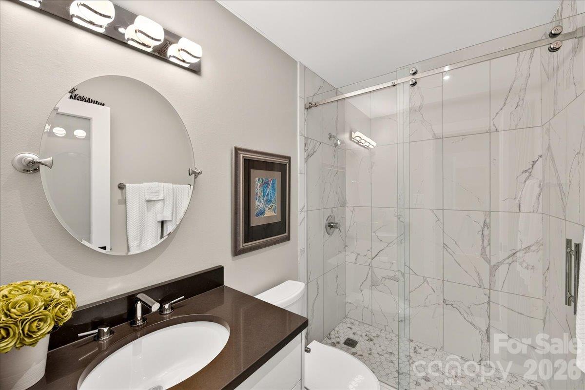 Guest Bathroom on Upper Level - 3762 Winding Creek Lane, Charlotte
